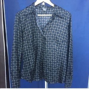 Ann Taylor silk button down top